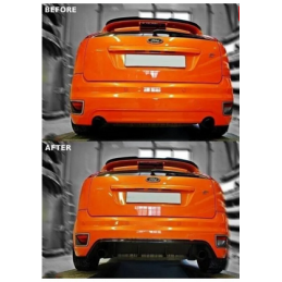 Rajout Du Pare-Chocs Arriere Maxton - Ford Focus ST Mk2 Noir Brillant