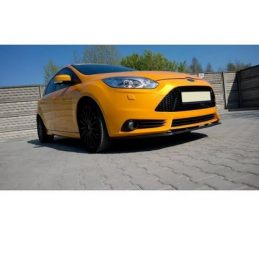 Lame Pare-Chocs Avant V.1 Maxton - Ford Focus ST Mk3 Noir Brillant