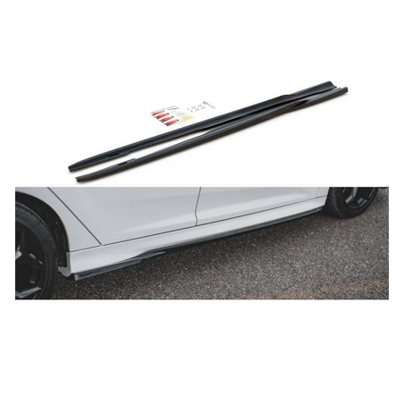 Rajouts Des Bas De Caisse V.2 Maxton - Ford Focus ST Mk3 Noir Brillant