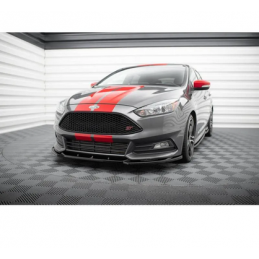 Lame Pare-Chocs Avant V.5 Maxton - Ford Focus ST Mk3 phase 2 Noir Brillant