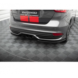 Lame Pare-Chocs Arriere Maxton - Ford Focus ST Mk3 phase 2 Noir Brillant