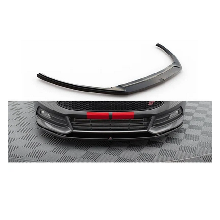 Lame Pare-Chocs Avant V.2 Maxton - Ford Focus ST Mk3 phase 2 Noir Brillant