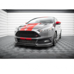 Lame Pare-Chocs Avant V.3 Maxton - Ford Focus ST Mk3 phase 2 Noir Brillant