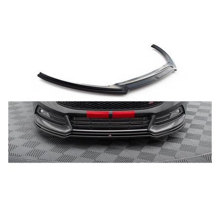 Lame Pare-Chocs Avant V.3 Maxton - Ford Focus ST Mk3 phase 2 Noir Brillant