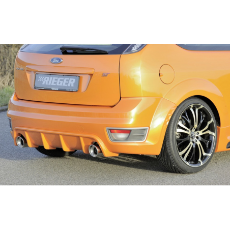 Diffuseur de pare-chocs arrière "noir" "Rieger Tuning" FORD FOCUS 2 phase 1