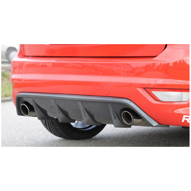 Diffuseur de pare-chocs arrière "noir" "Rieger Tuning" FORD FOCUS 2 phase 2