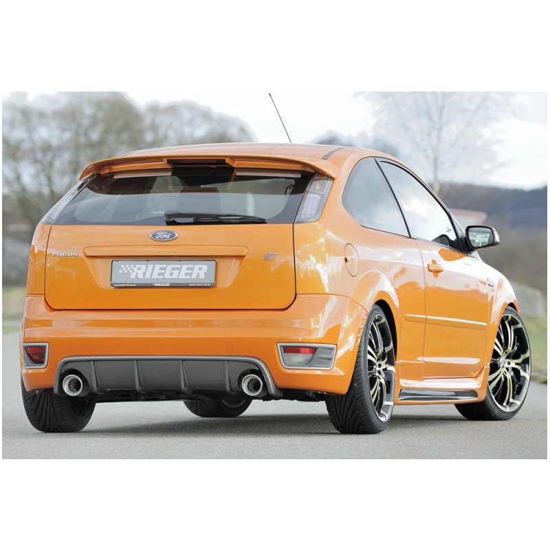 Diffuseur de pare-chocs arrière "noir brilant" "Rieger Tuning" FORD FOCUS 2 phase 1