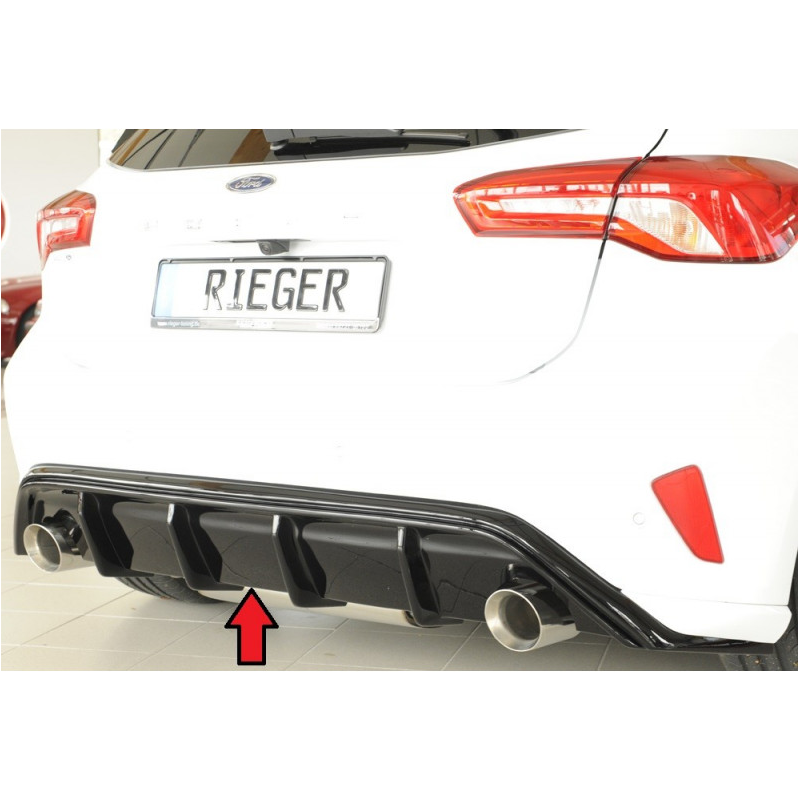 Diffuseur de pare-chocs arrière "Noir brillant" "Rieger Tuning" FORD FOCUS MK4 ST (DEH)