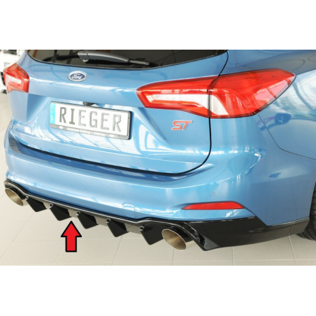 Diffuseur de pare-chocs arrière "Noir brillant" "Rieger Tuning" FORD FOCUS SW ST MK4 (DEH)
