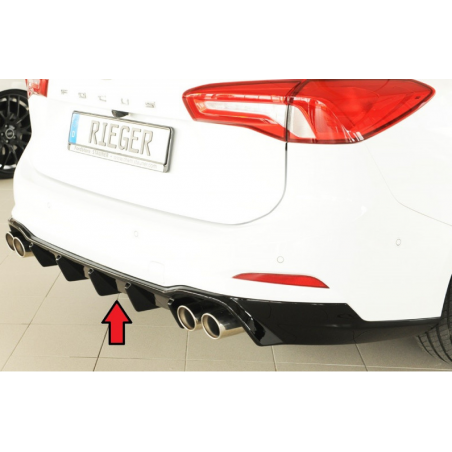 Diffuseur de pare-chocs arrière "Noir brillant" "Rieger Tuning" FORD FOCUS SW ST MK4 (DEH)