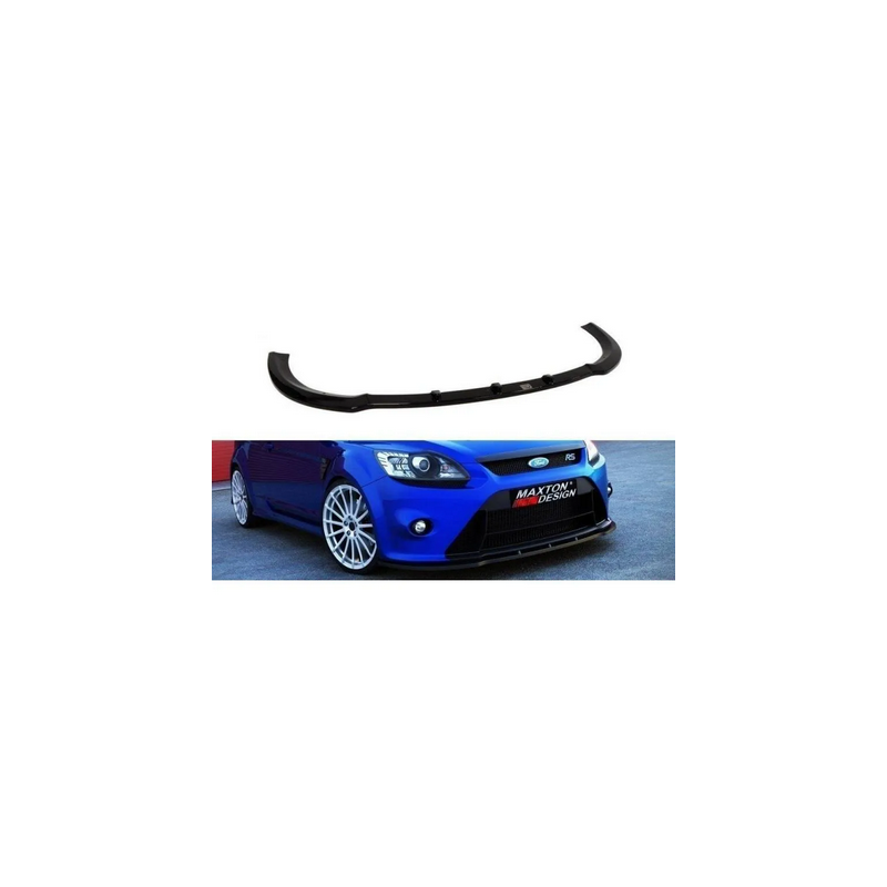 Lame Du Pare-Chocs Avant V.1 Maxton - Ford Focus RS Mk2 Noir Brillant