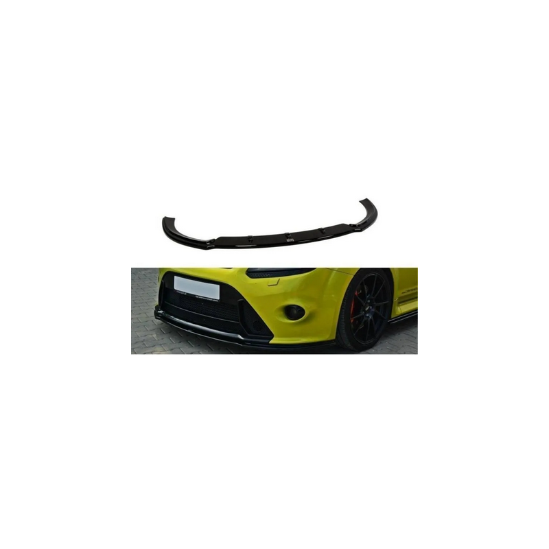 Lame Du Pare-Chocs Avant V.2 Maxton - Ford Focus RS Mk2 Noir Brillant