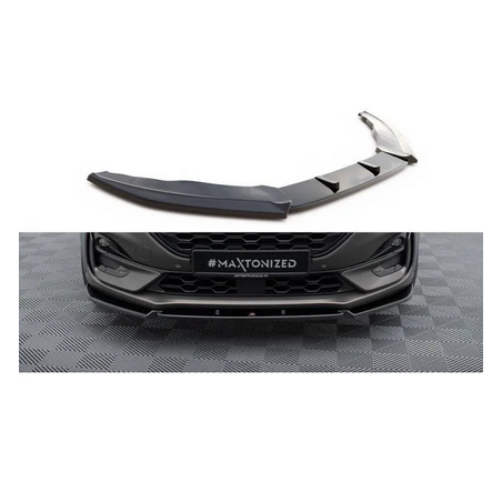 Lame Du Pare-Chocs Avant Maxton - Ford Puma ST / ST-Line Noir Brillant