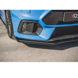 Sport Durabilité Lame Du Pare-Chocs Avant + Flaps Maxton - Ford Focus RS Mk3 Noir + Rabats Brillant