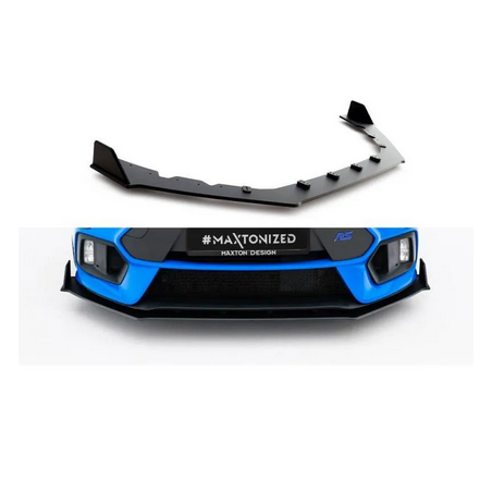 Sport Durabilité Lame Du Pare-Chocs Avant / Splitter V.2 Maxton - Ford Focus RS Mk3 Noir