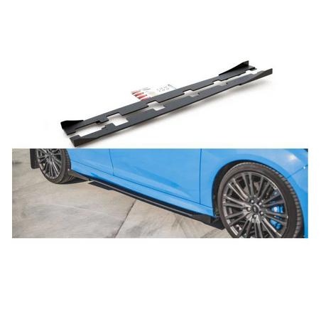 Sports Durabilité Rajouts Des Bas De Caisse Noir+ Flaps Rabats Brillant Maxton - Ford Focus RS Mk3