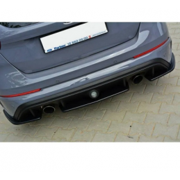 Central Arriere Splitter Maxton -  Ford Focus RS Mk3 Noir Brillant