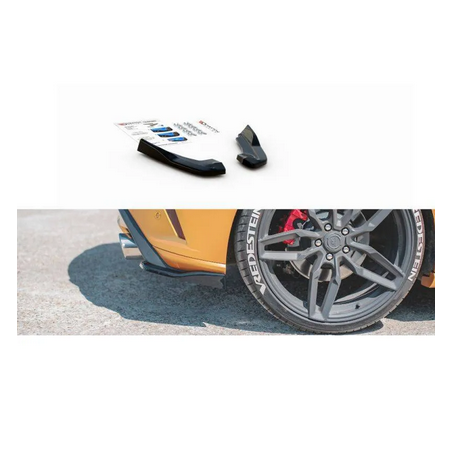 Lames De Pare-Chocs Arrière Latérales V.2 Maxton - Ford Focus ST Mk4 Noir Brillant