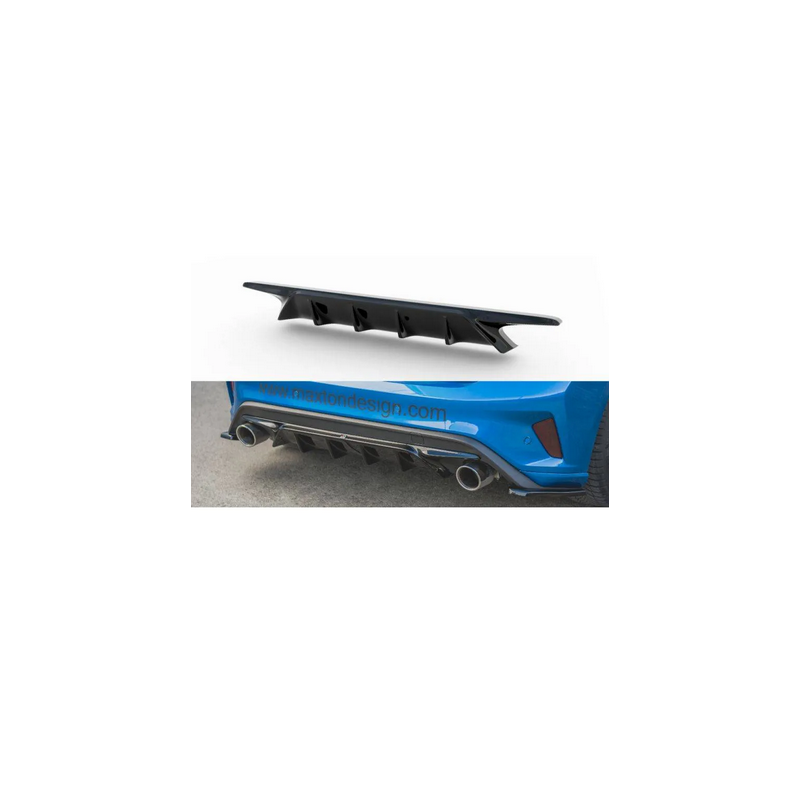 Rajout Du Pare-Chocs Arriere V.2 Maxton - Ford Focus ST Mk4 Noir Brillant