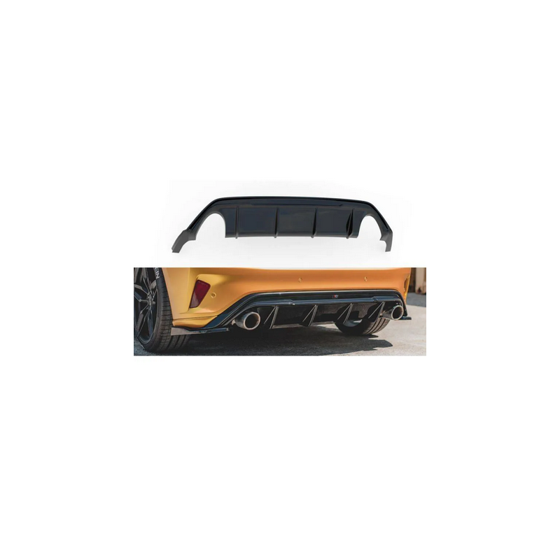 Rajout Du Pare-Chocs Arriere V.3 Maxton - Ford Focus ST Mk4 Noir Brillant