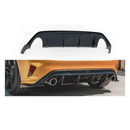 Rajout Du Pare-Chocs Arriere V.3 Maxton - Ford Focus ST Mk4 Noir Brillant