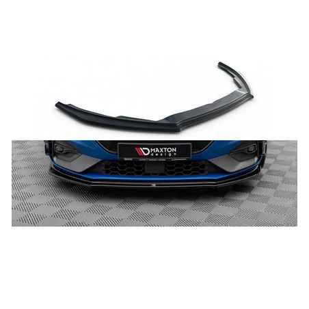 Lame Du Pare-Chocs Avant V.4 Maxton - Ford Focus ST / ST-Line Mk4 Noir Brillant