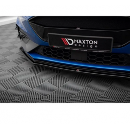 Lame Du Pare-Chocs Avant V.5 Maxton - Ford Focus ST / ST-Line Mk4 Noir Brillant