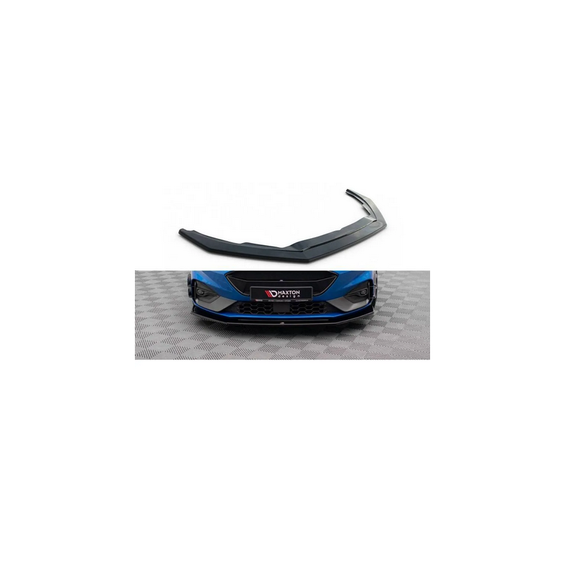 Lame Du Pare-Chocs Avant V.6 Maxton - Ford Focus ST / ST-Line Mk4 Noir Brillant