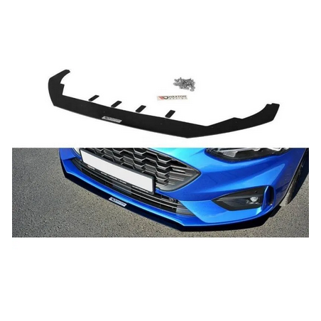 Sport Lame Du Pare-Chocs Avant Maxton - Ford Focus ST / ST-Line Mk4 Noir Brillant