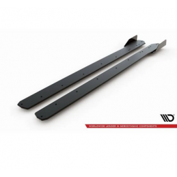 Street Pro Rajouts Des Bas De Caisse + Flaps Maxton - Ford Focus ST / ST-Line Mk4 Noir + Rabats Brillant