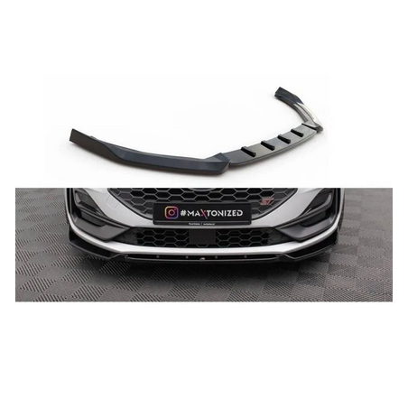 Lame Du Pare-Chocs Avant V.7 Maxton - Ford Focus ST / ST-Line Mk4 Noir Brillant