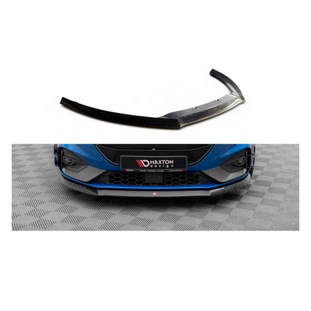 Lame Du Pare-Chocs Avant V.8 Maxton - Ford Focus ST / ST-Line Mk4 Noir Brillant