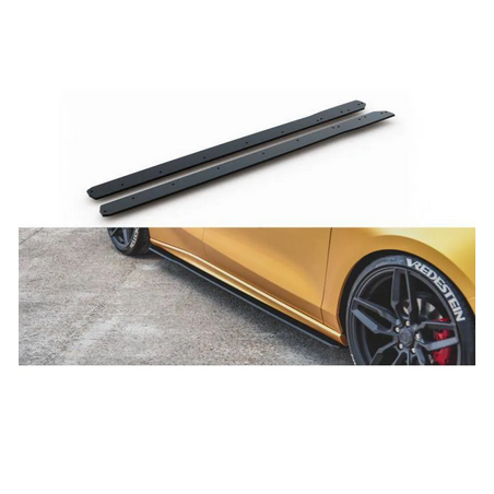 Street Pro Rajouts Des Bas De Caisse Maxton - Ford Focus ST / ST-Line Mk4 Noir