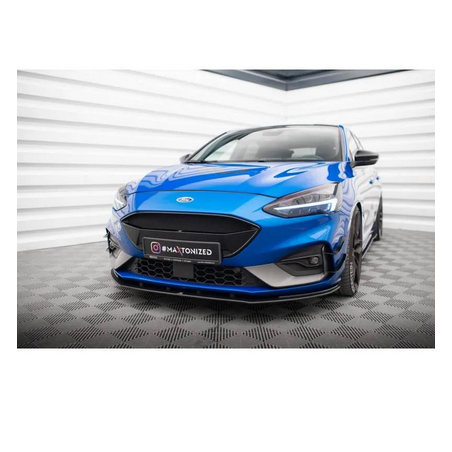 Sport Durabilité Lame Du Pare-Chocs Avant Maxton - Ford Focus ST / ST-Line Mk4 Noir