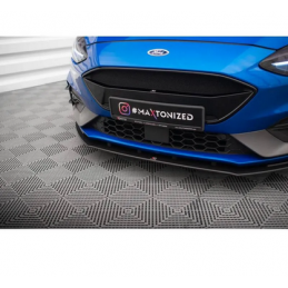 Sport Durabilité Lame Du Pare-Chocs Avant Maxton - Ford Focus ST / ST-Line Mk4 Noir