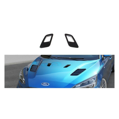 Prise D'Air Capot Maxton - Ford Focus ST-Line / ST Mk4 ( Plus Petits ) Noir Brillant