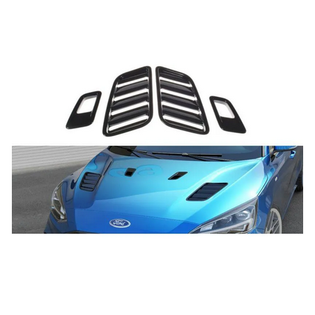 Prise D'Air Capot Maxton - Ford Focus ST-Line / ST Mk4 Noir Brillant