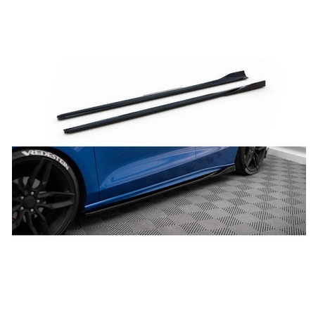 Rajouts Des Bas De Caisse V.4 Maxton - Ford Focus ST / ST-Line Mk4 Noir Brillant