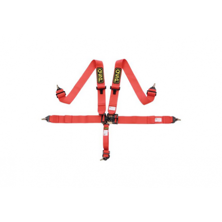 Harnais de sécurité QSP 5 points style Nascar (rouge)