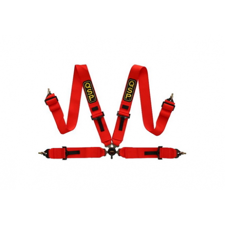 Ceinture de sécurité QSP 4-P 3/3 - NON FIA - Rouge