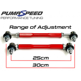 Barres stabilisatrices réglables Pumaspeed alu Racing 25-30 cm Barres stabilisatrices réglables Pumaspeed alu Racing 25-30 cm