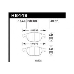 Plaquettes de frein avant Hawk HPS 5.0 Fiesta ST 150 MK6