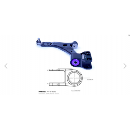 Silentblocs bras de suspension avant réf 2  anti-soulèvement ,décalage de chasse Powerflex Ford Focus MK3 RS